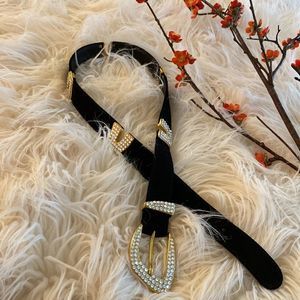 💞CACHE St.Maarten💞velvet/crystal belt